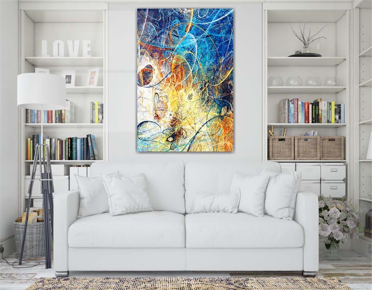 Kunst Thema auf bedrucktem Glas