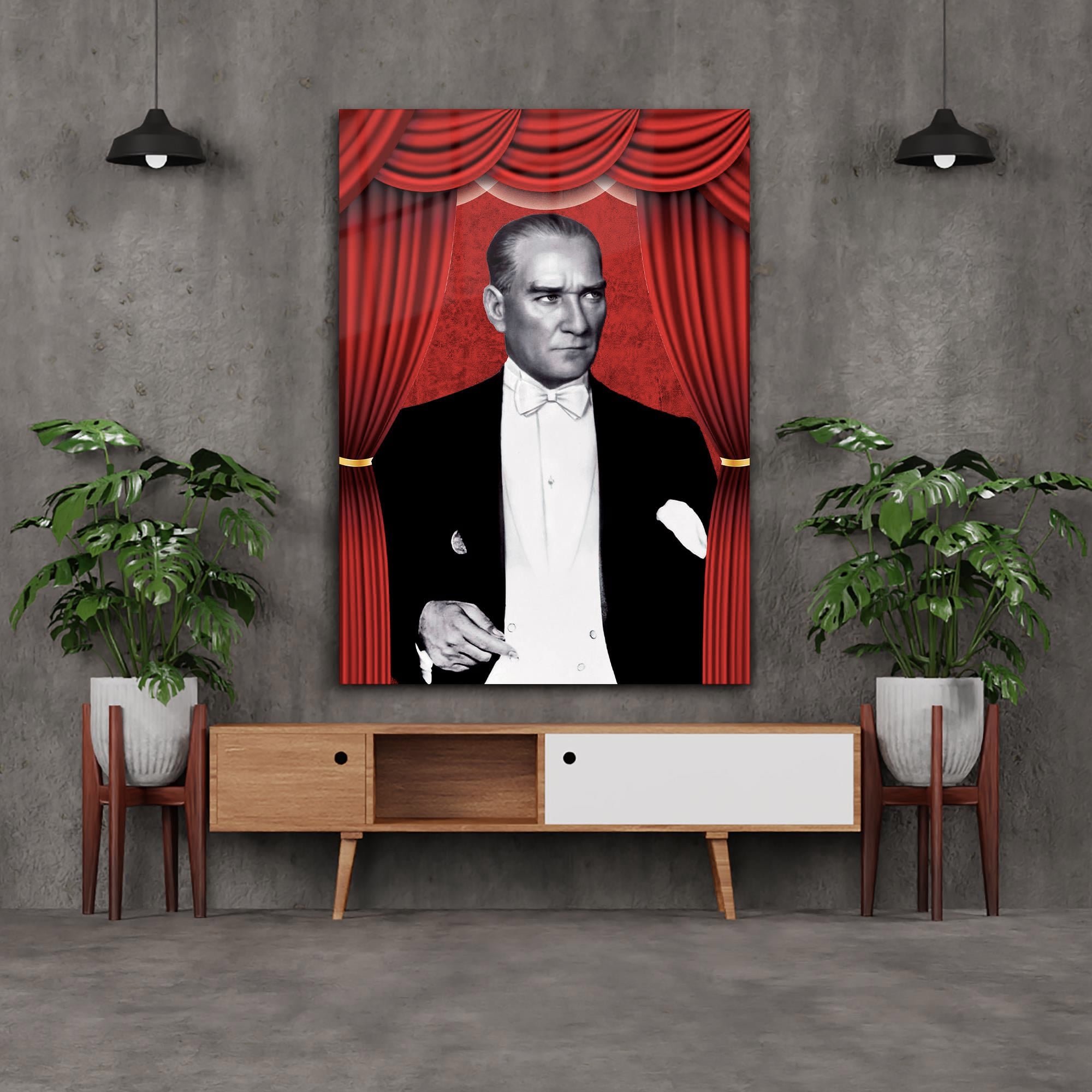 MUSTAFA KEMAL ATATÜRK GÖRSELLİ CAM TABLO