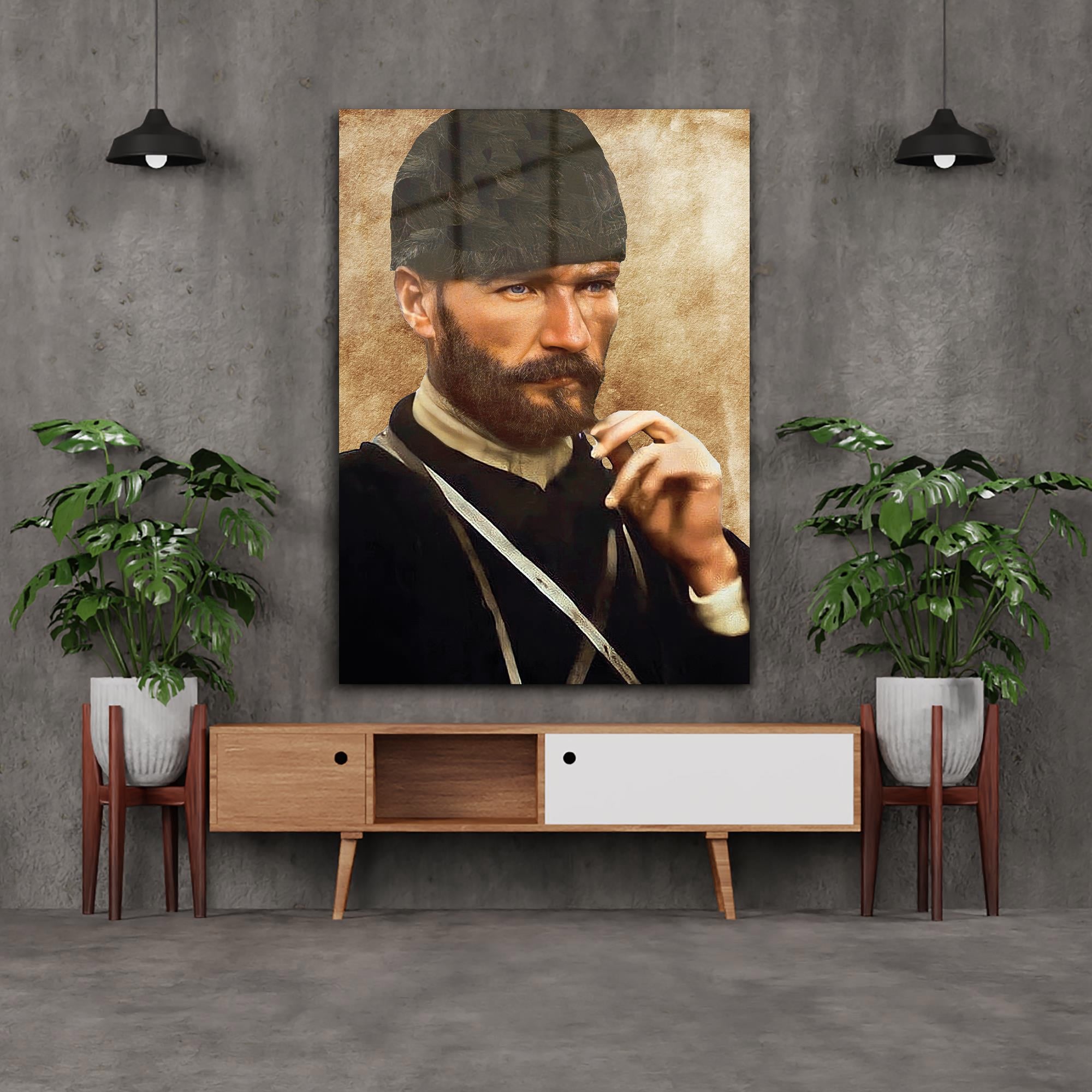 MUSTAFA KEMAL ATATÜRK GÖRSELLİ CAM TABLO