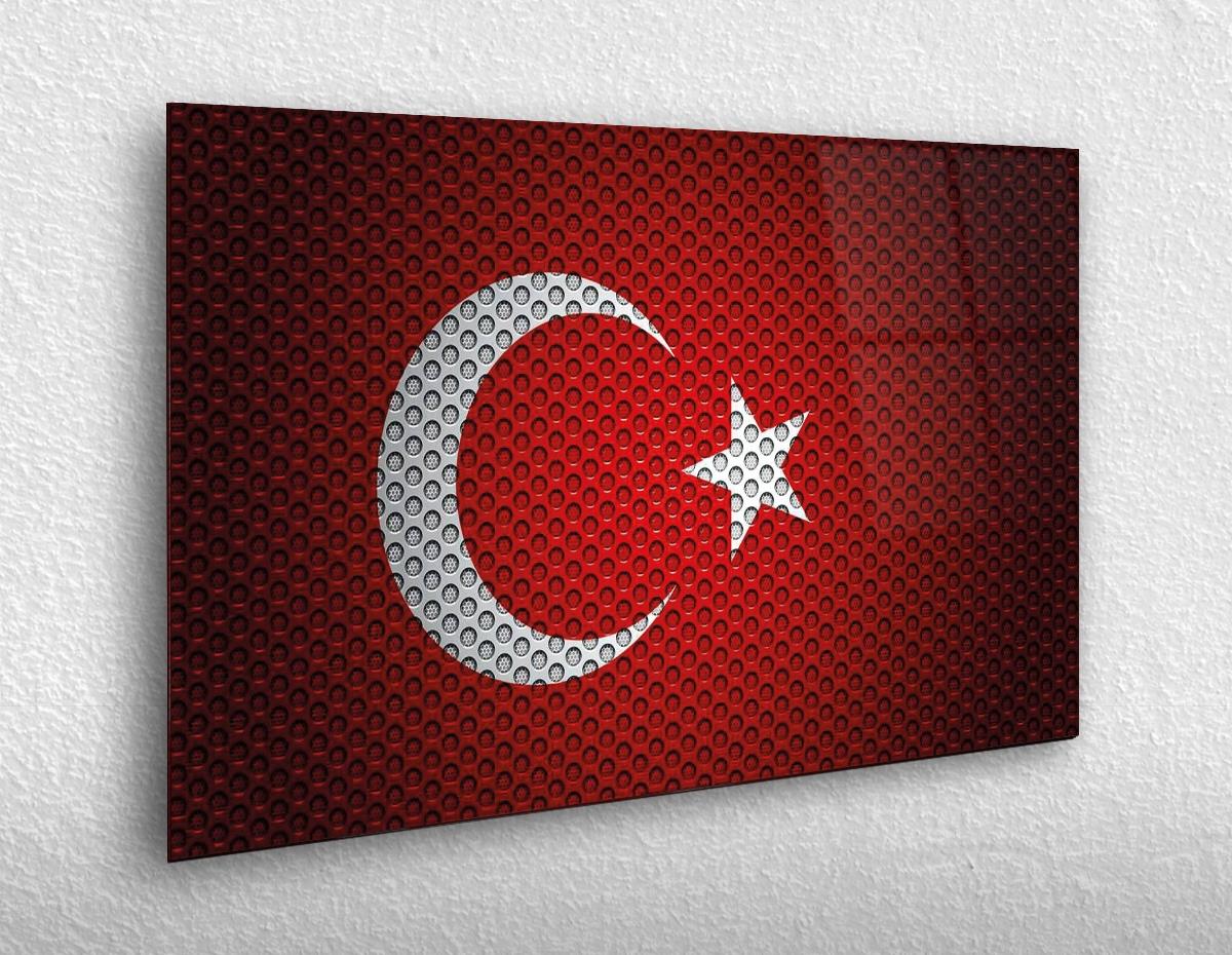 Yatay Vatan Temalı Cam Tablo74