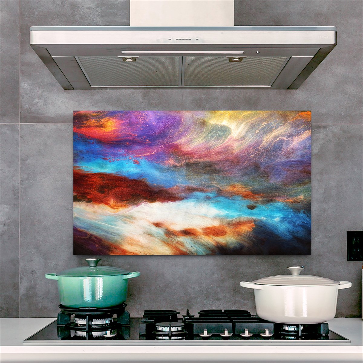 Ocak Arkası Cam Tablo 40x70 cm