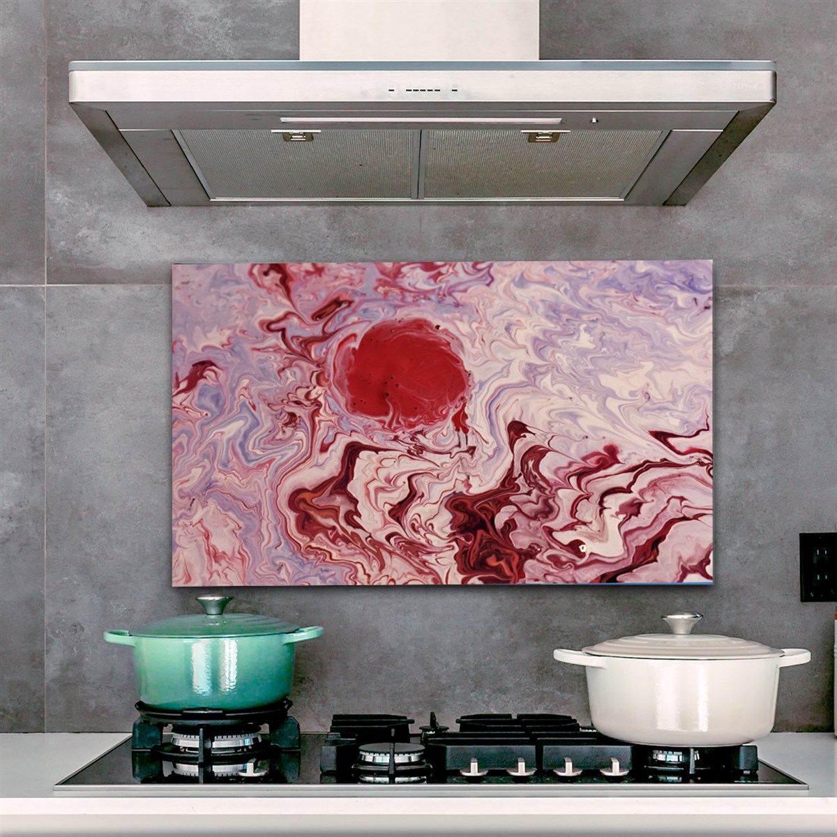 Ocak Arkası Cam Tablo 40x70 cm
