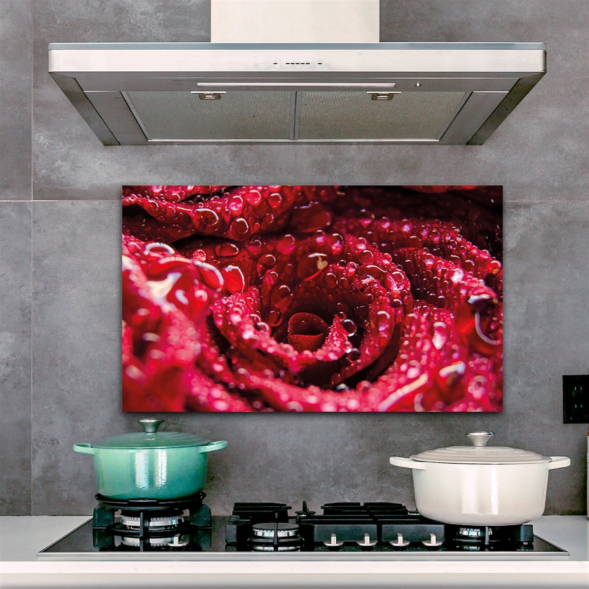 Ocak Arkası Cam Tablo 40x70 cm