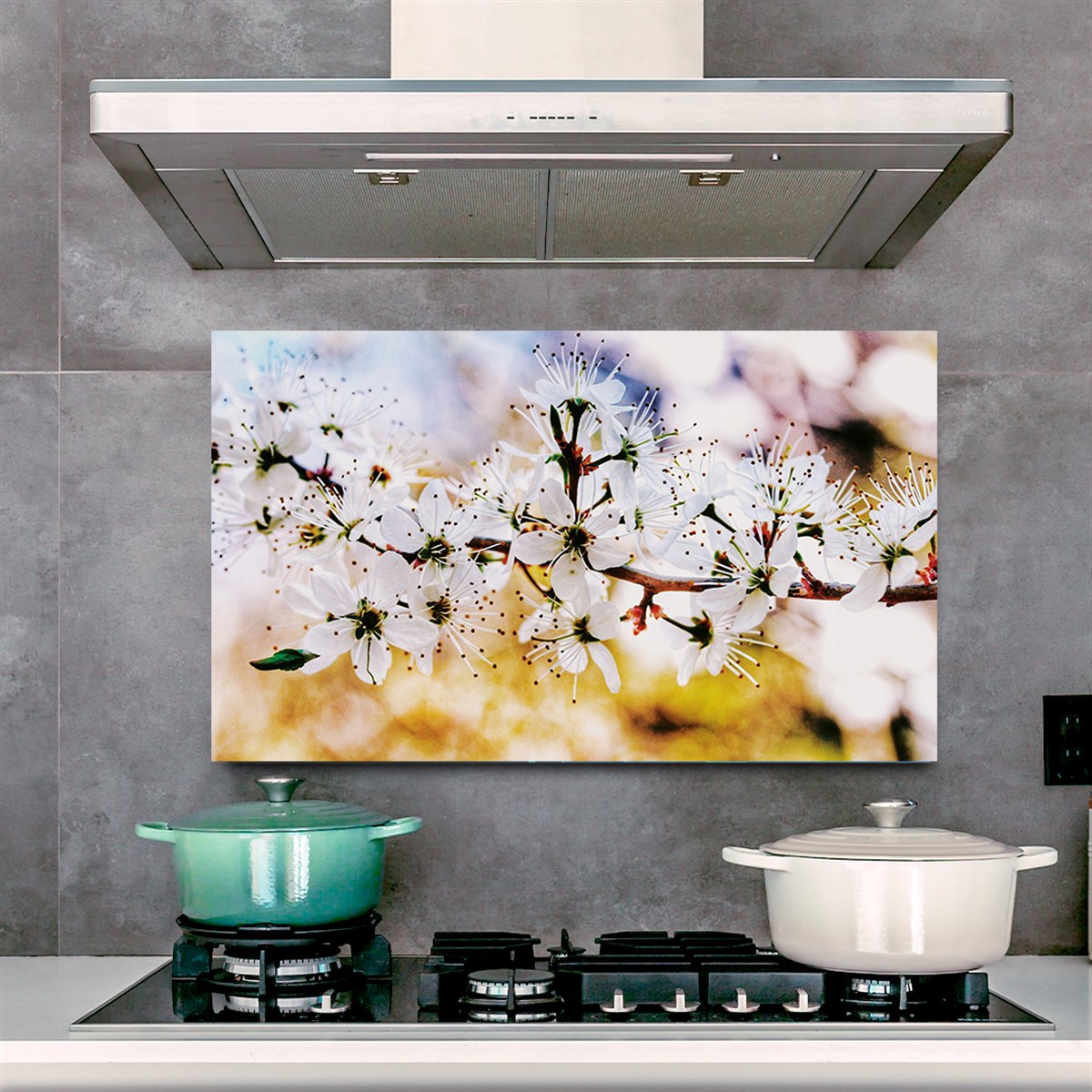 Keuken Achterwand Glas Schilderij (40x70 cm - 15,7 x 27.6 inc)
