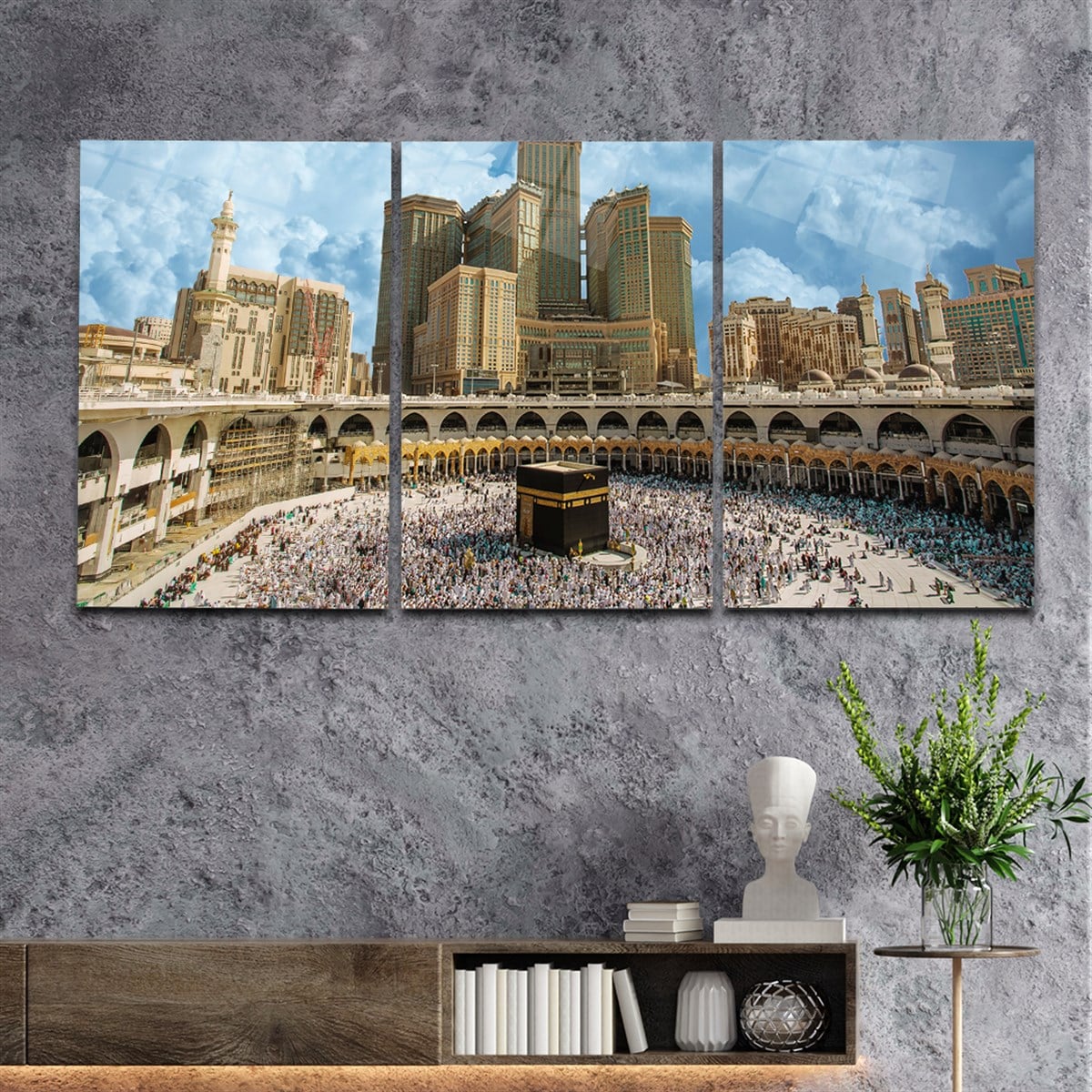 Kaaba Glass Wall Art Set 