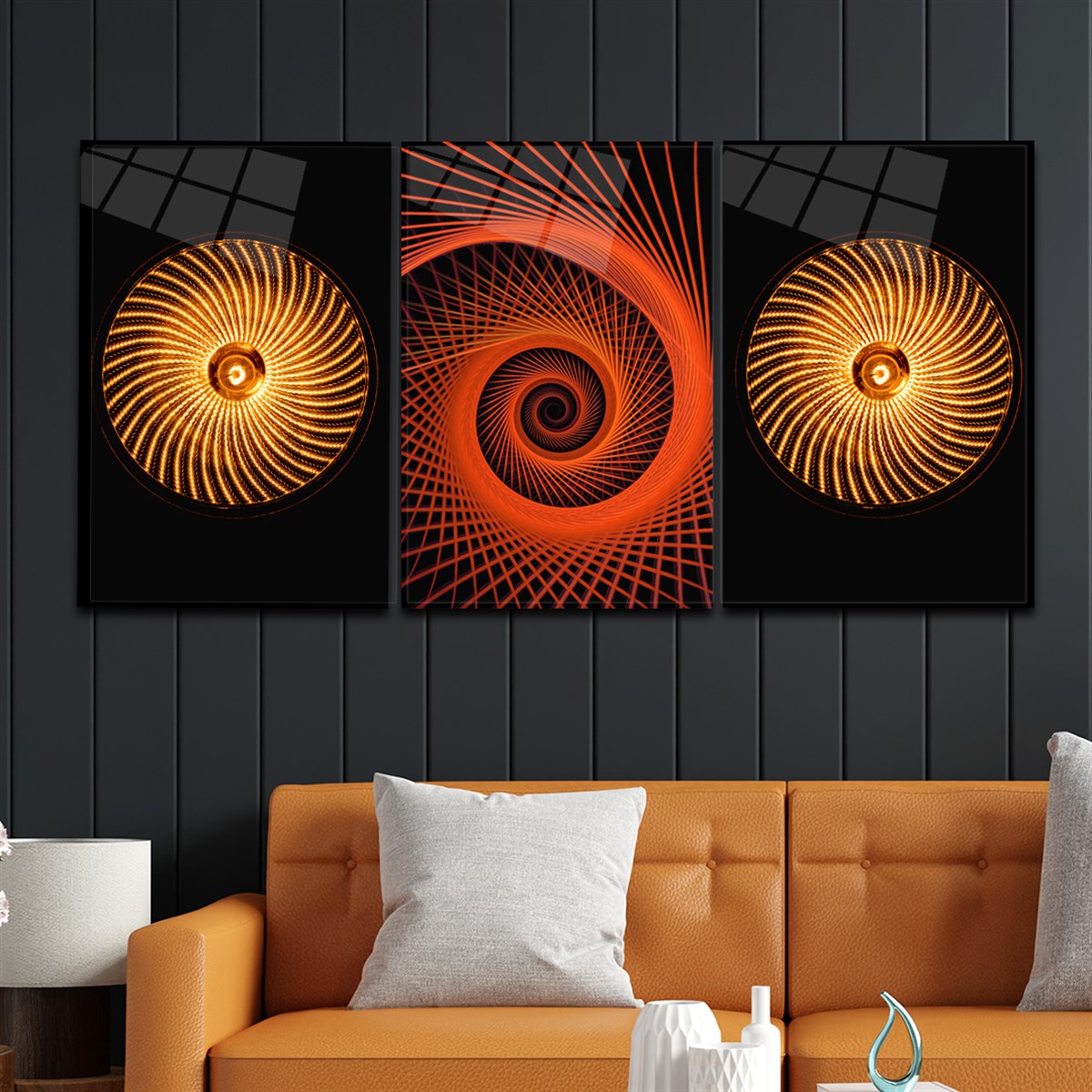 Tempered Glasss Wall Arts Art-Themed Set
