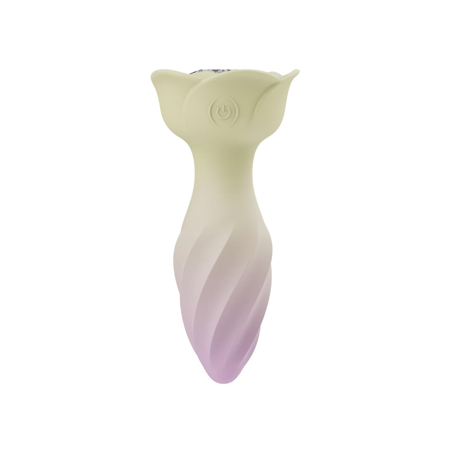 Akıllı Uygulama Kontrollü Çiçek Tasarımlı 360° Döner Vibratör – 10 Mod, Su Geçirmez, USB Şarjlı