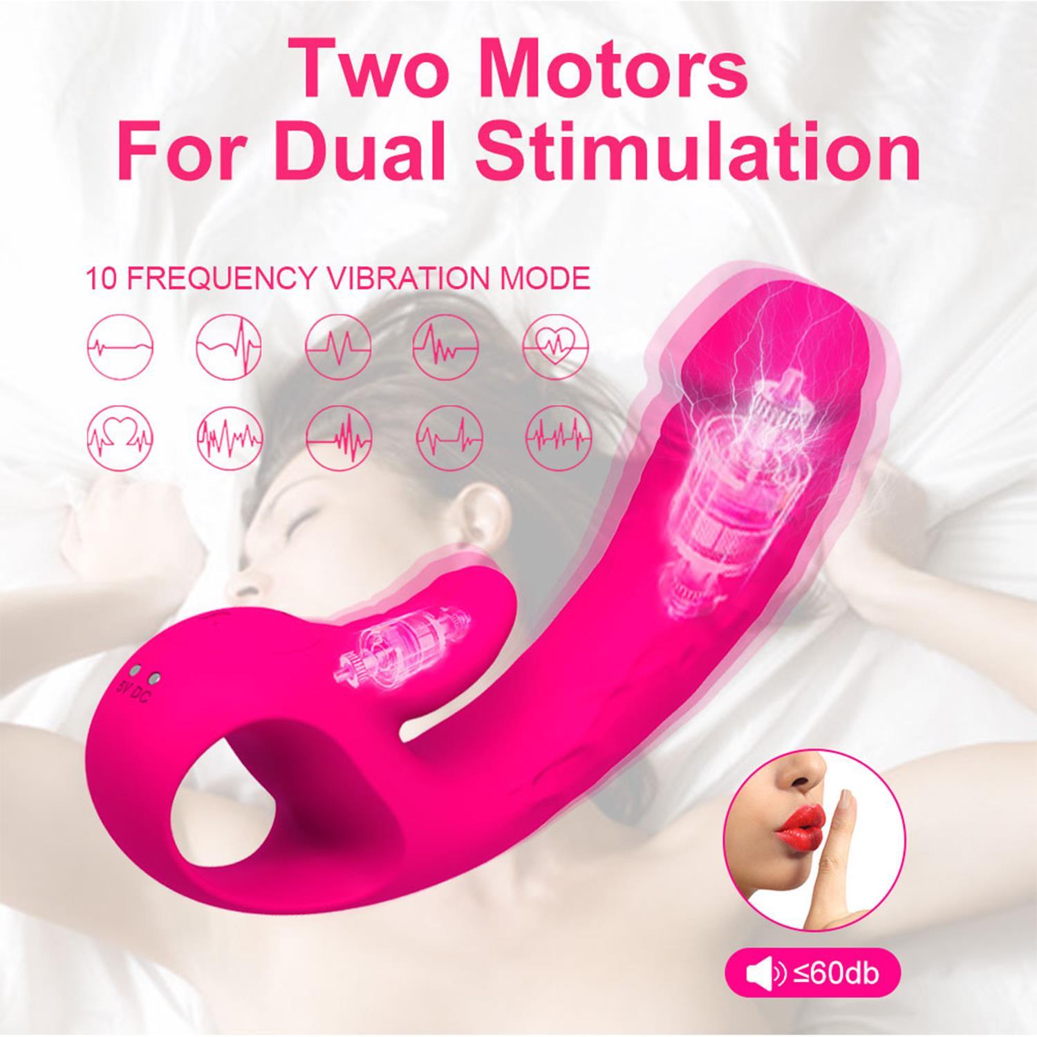 Çift Motorlu Modern Rabbit Vibrator Pembe
