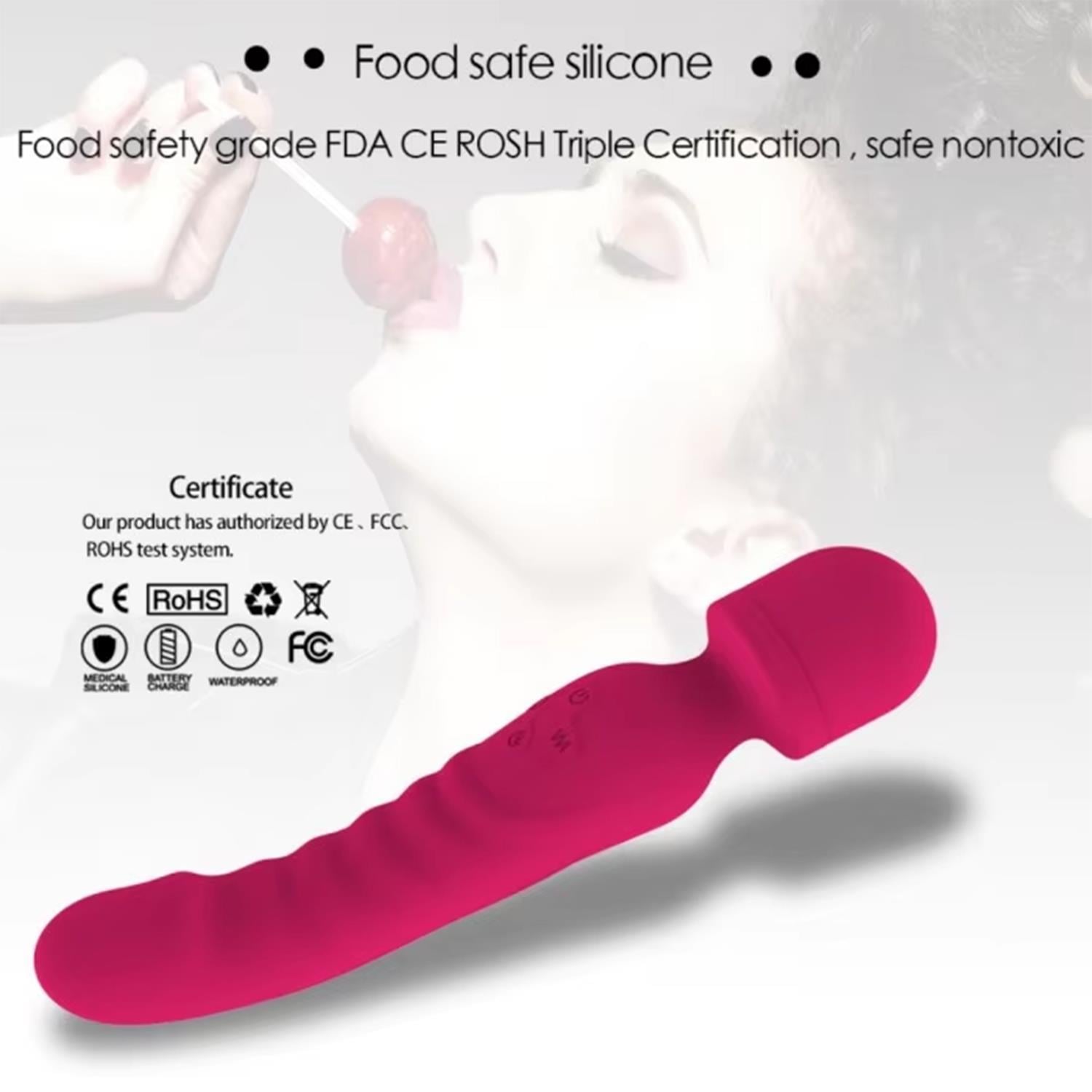 Çift Taraflı Wand Vibratör Kırmızı