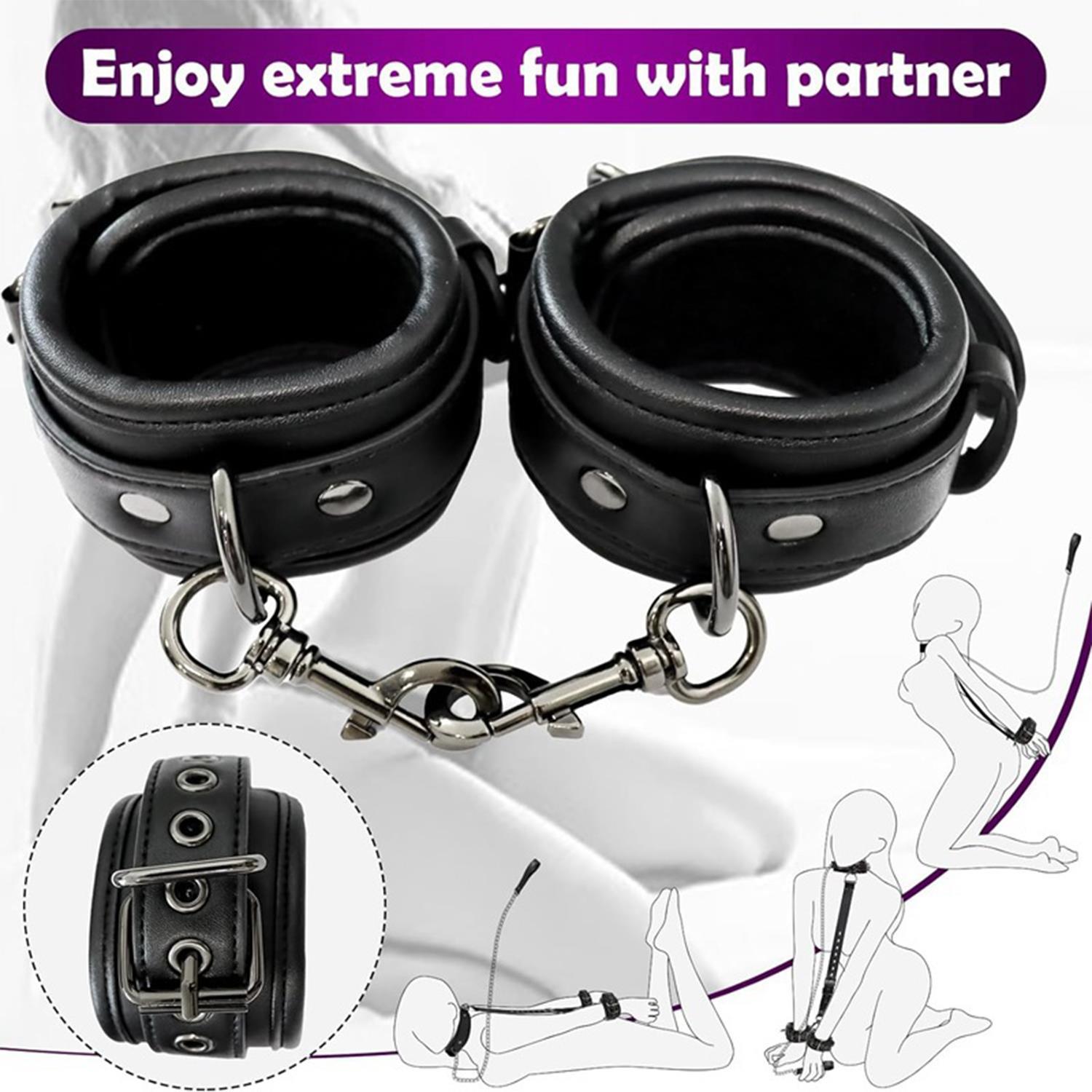 Deri Bağlama Seti Siyah