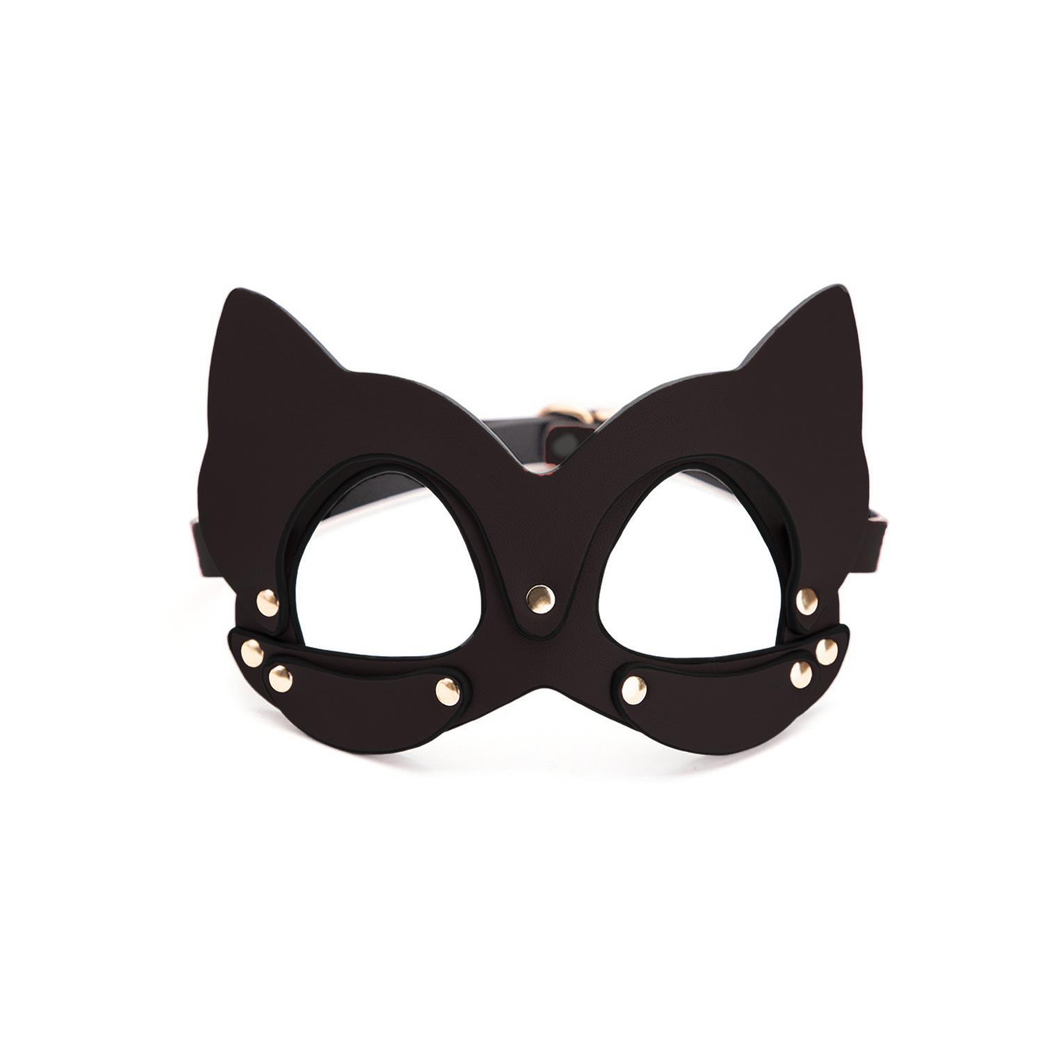 Deri Fantezi Maske Siyah