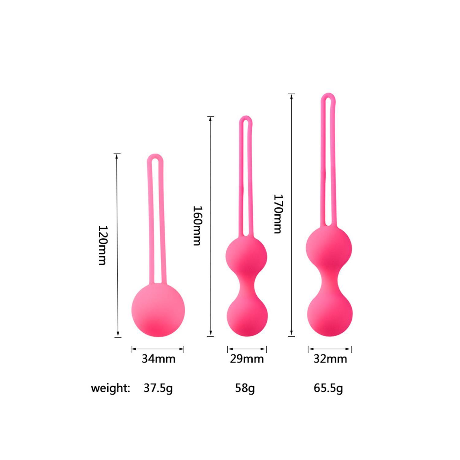 Pelvik Taban Egzersiz Topu Seti – Farklı Ağırlık Seçenekleri ile Kademe Kademe Güçlendirme