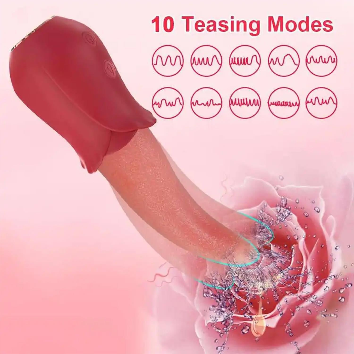 Pembe Tilki Dil Yalama Klitoral Uyarıcı Vibratör