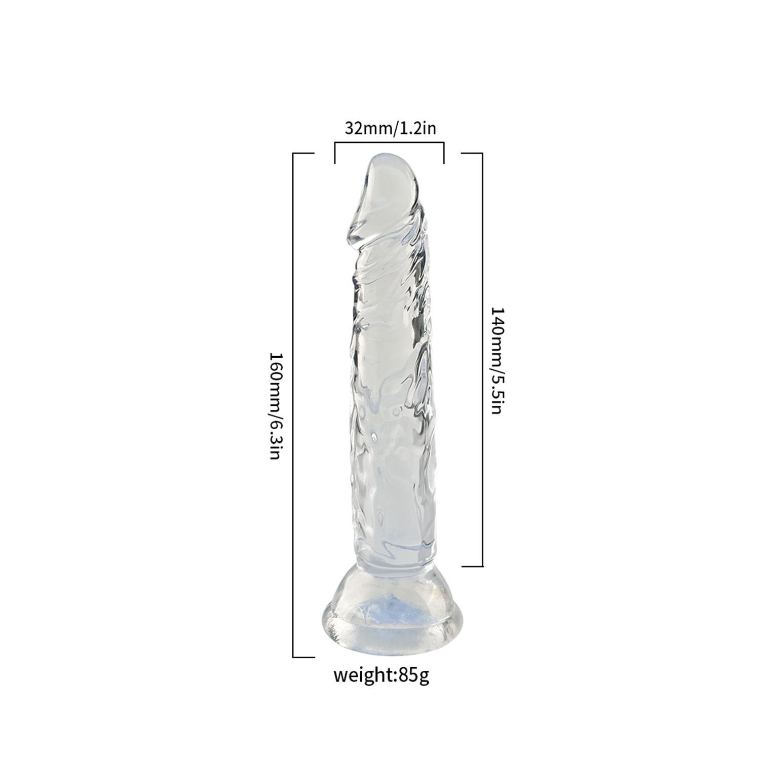Şeffaf Silikon Gerçekçi Dildo 14cm