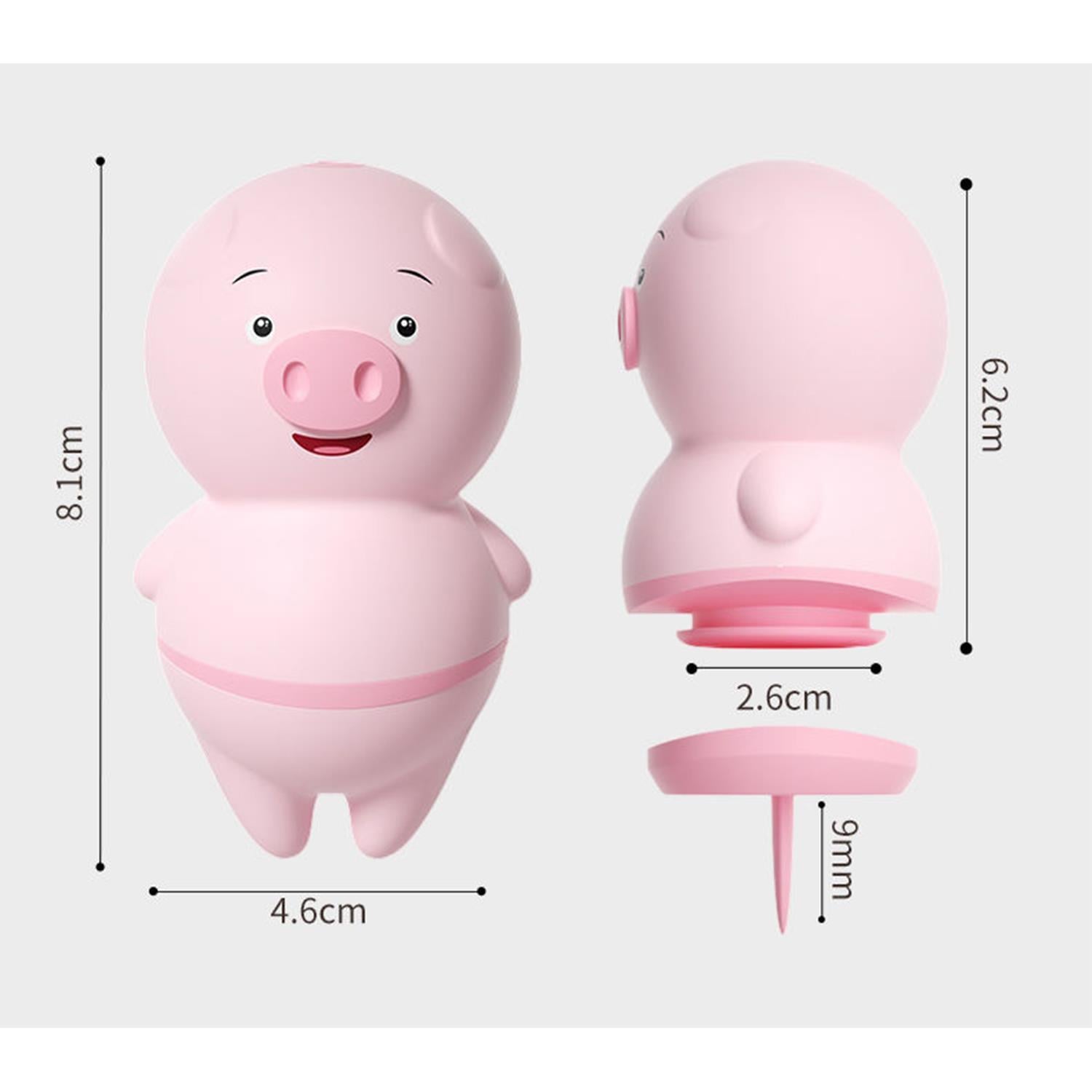 Sevimli Domuz Figür Dil Vibratör Pembe