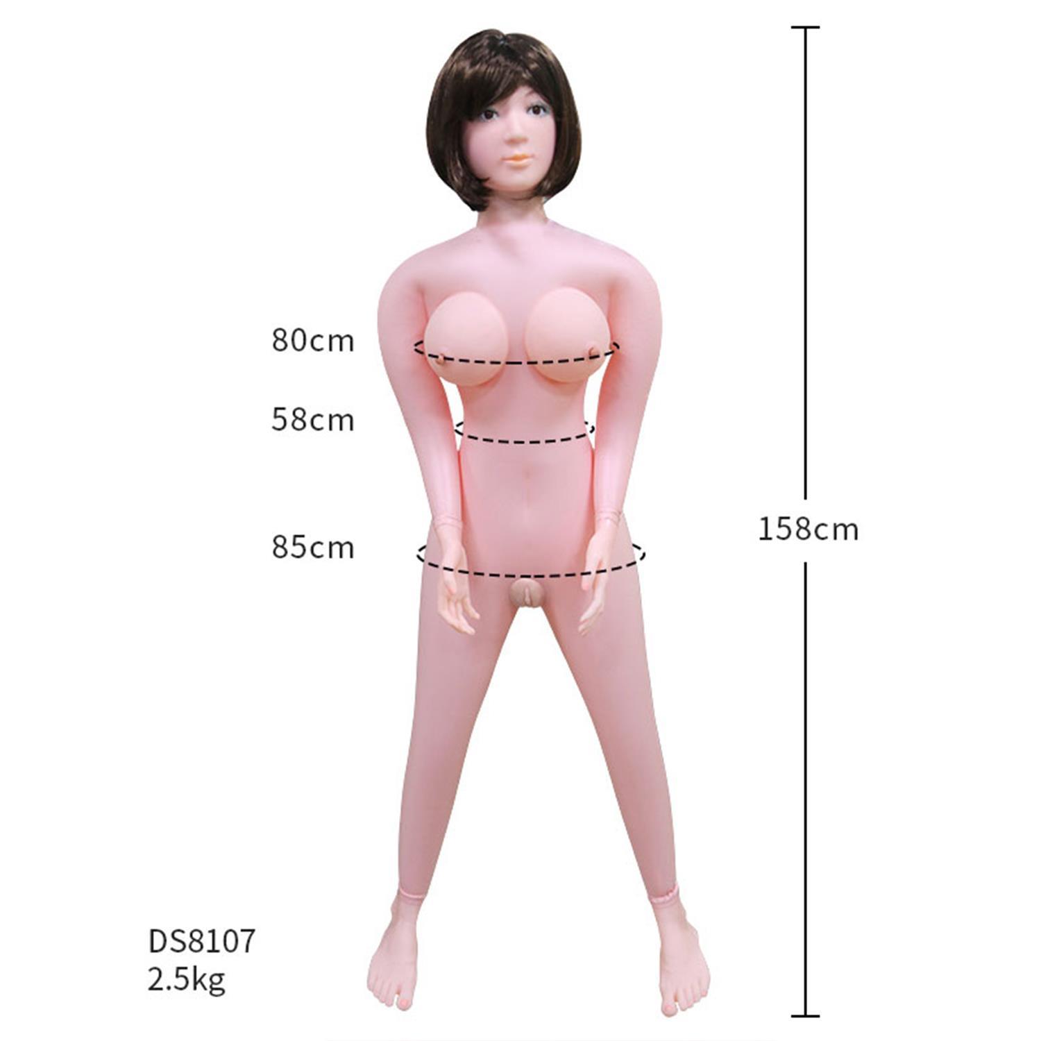 Şişme Partner Figür Kısa Saçlı Esmer