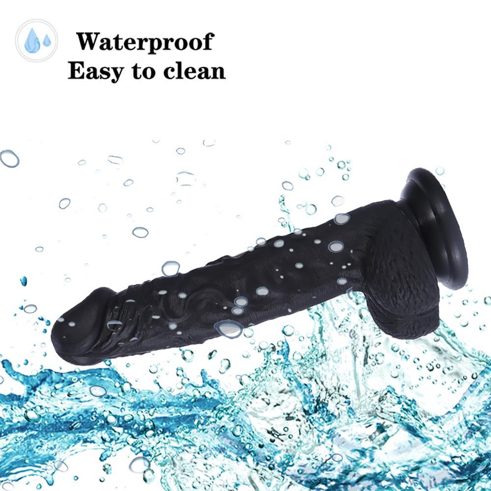 Siyah Realistik Dildo - 22 Cm