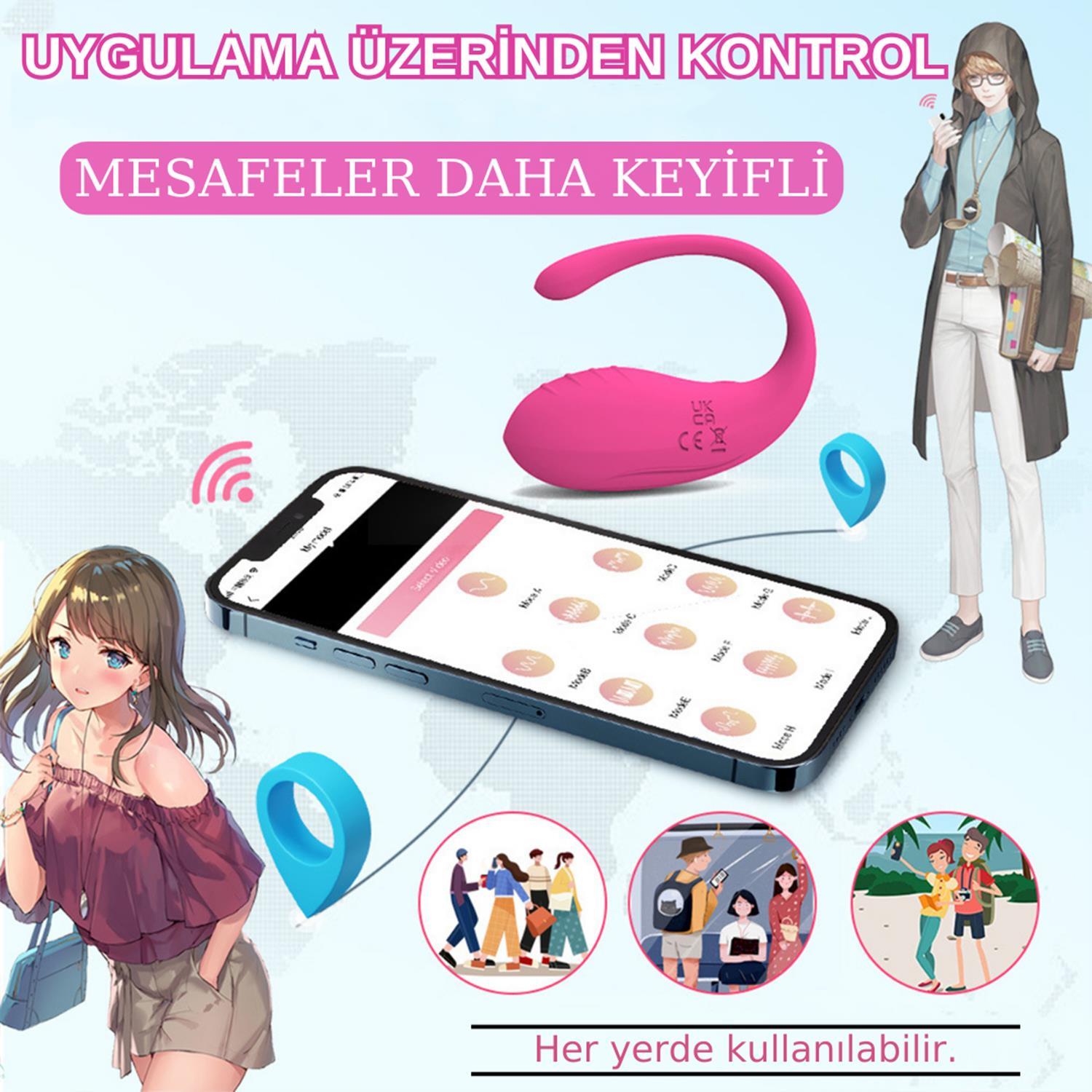 Telefon Kontrollü Klitoris Uyarıcılı Vibratör