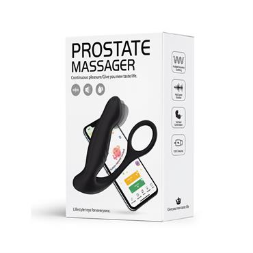 APP Kontrollü Titreşimli Anal Masaj Aleti Siyah – 10+10 Mod, USB Şarjlı, Sessiz & Su Geçirmez