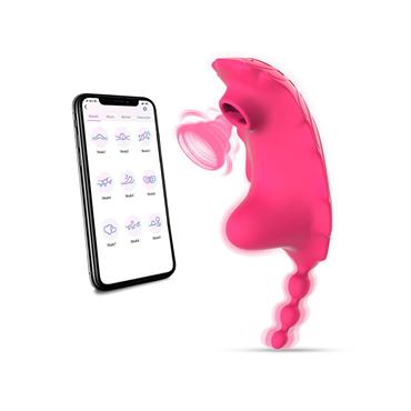Akıllı Uygulama Kontrollü Çift Fonksiyonlu Titreşimli Vakumlu Klitoris Vibratör