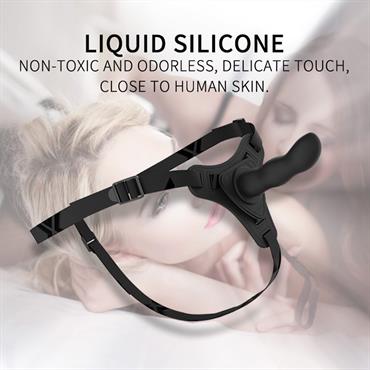 Belden Bağlamalı Modern Dildo Siyah 12,5 cm