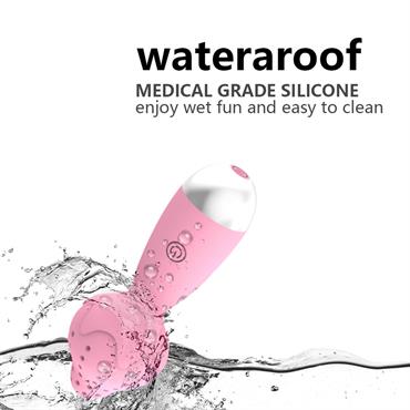 Çilek Başlıklı Mini Klitoral Masaj Vibratörü Pembe