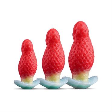 Çilek Tasarımlı Silikon Anal Plug Orta – Renkli, Eğlenceli ve Konforlu Deneyim