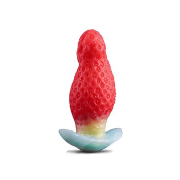 Çilek Tasarımlı Silikon Anal Plug Orta – Renkli, Eğlenceli ve Konforlu Deneyim