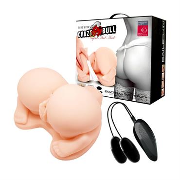 Crazy Bull Titreşimli Real-Skin Vajina & Anal Mastürbatör