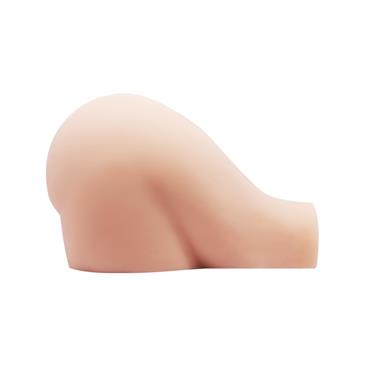 Crazy Bull Yuvarlak Kalça Formlu Çift Tünelli Çift Titreşim Motorlu Kalça Mastürbatör