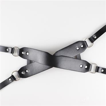 Deri Çapraz Göz Maskesi Ayarlanabilir Harness