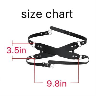 Deri Çapraz Göz Maskesi Ayarlanabilir Harness