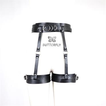 Dominant Touch Deri Bel ve Bacak Harness Takımı