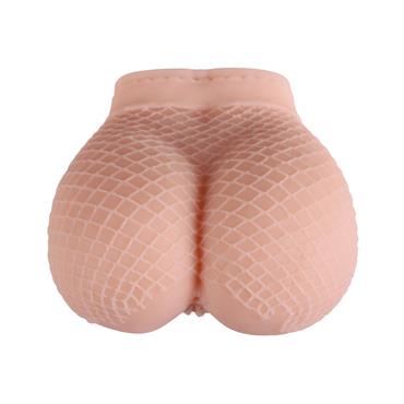 Gerçekçi File Desenli Kalça Mastürbatör – Çift Kanallı, 950 Gram, 16x15.5x9.5 cm