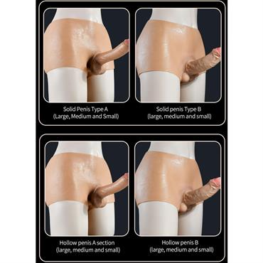 Giyilebilir Silikon Gerçekçi Dildo Pantolon Büyük Boy Dolu Strapon