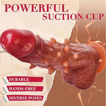Hareketli Tırtıklı Realistik Dildo 22 cm