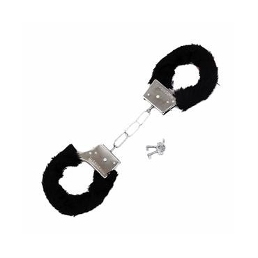 Peluşlu Metal Fantezi Kelepçe Siyah