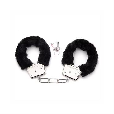 Peluşlu Metal Fantezi Kelepçe Siyah