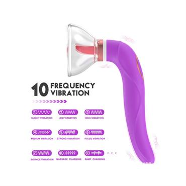 Pembe Tilki 3ü 1 Arada Göğüs ve Klitoris Stimülatörü Mor