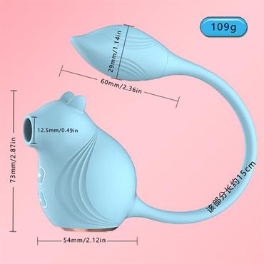 Pembe Tilki Klitoral Uyarıcılı Sincap Vibratör Beyaz