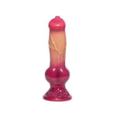 Pembe Tilki Realistik Köpek Dildo 18 cm