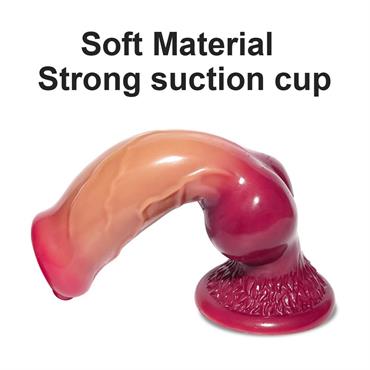 Pembe Tilki Realistik Köpek Dildo 19 cm