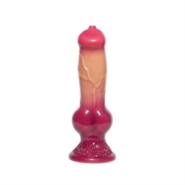 Pembe Tilki Realistik Köpek Dildo 19 cm