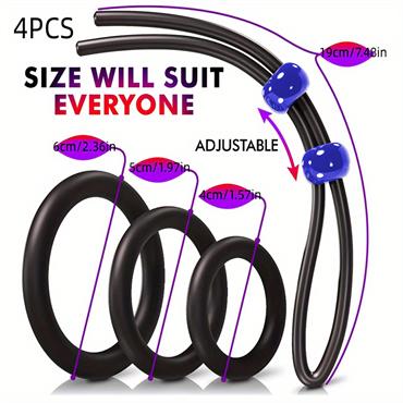 Penis Halkası Seti 4lü Siyah