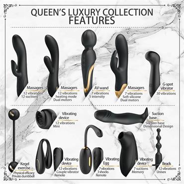Queen’s Luxury Collection 12 Parça Golden Black Çift Seti