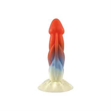 Renkli Spiral Tasarımlı Fantasy Dildo – Yumuşak Silikon, Gerçekçi Dokulu