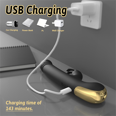 S-Hande Happy Rabbit Siyah Vibratör