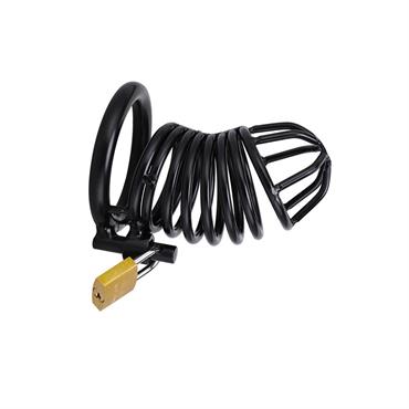 Siyah Metal Penis Kilidi 50mm  – Ayarlanabilir Çelik Kafes + Asma Kilit