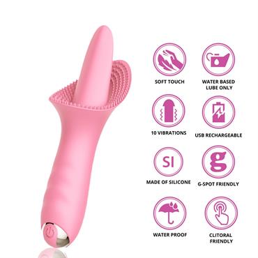 Tırtıklı Dil Vibratör Pembe