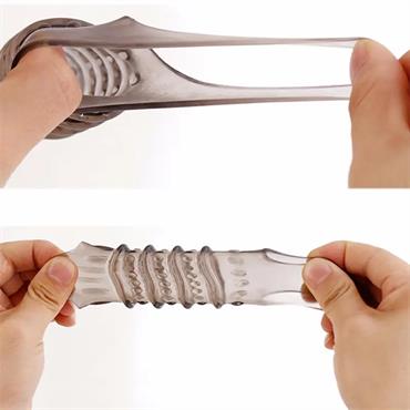 Tırtıklı Penis Kılıfı Şeffaf